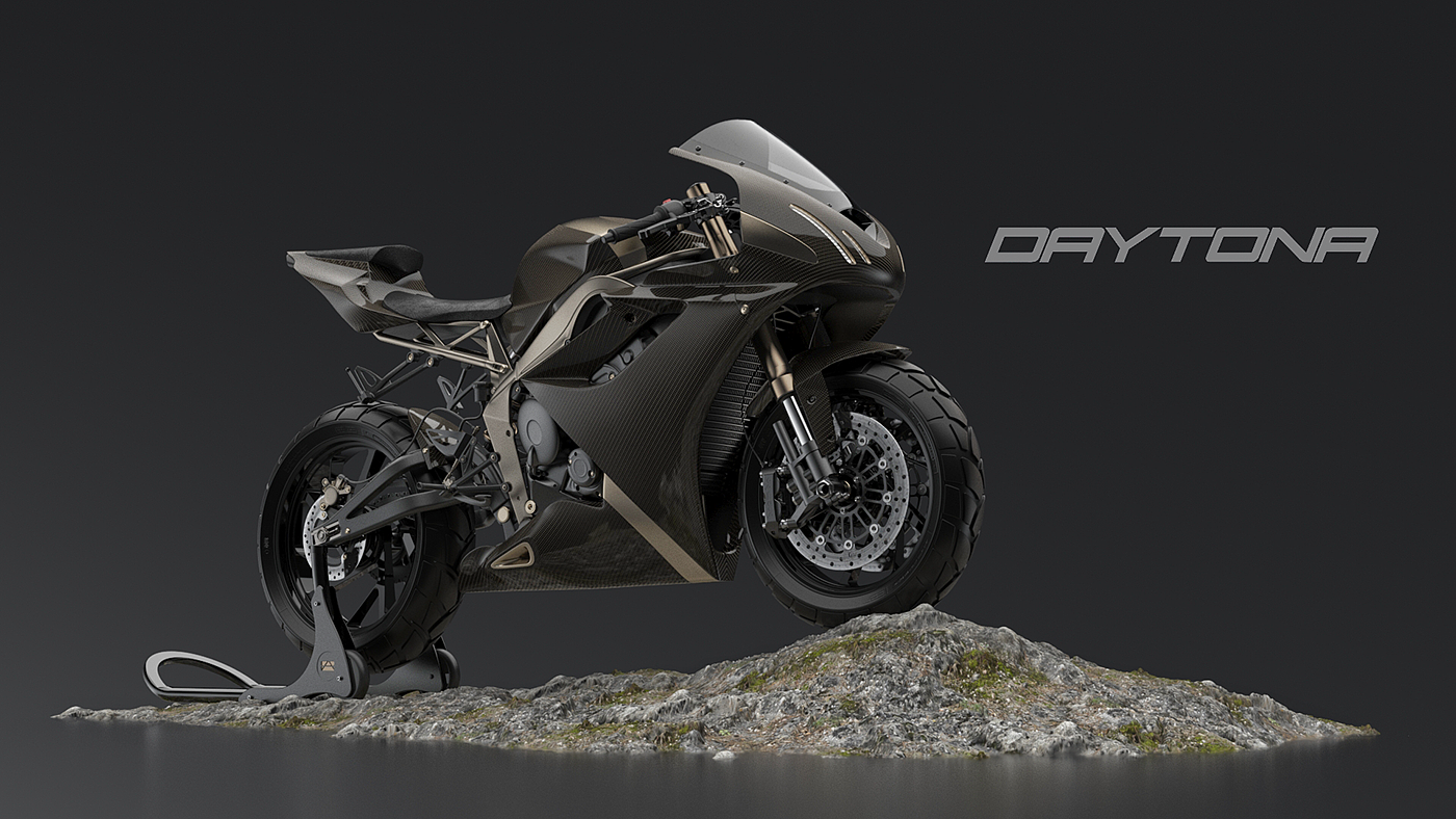 Daytona，motorcycle，Concept map，gules，