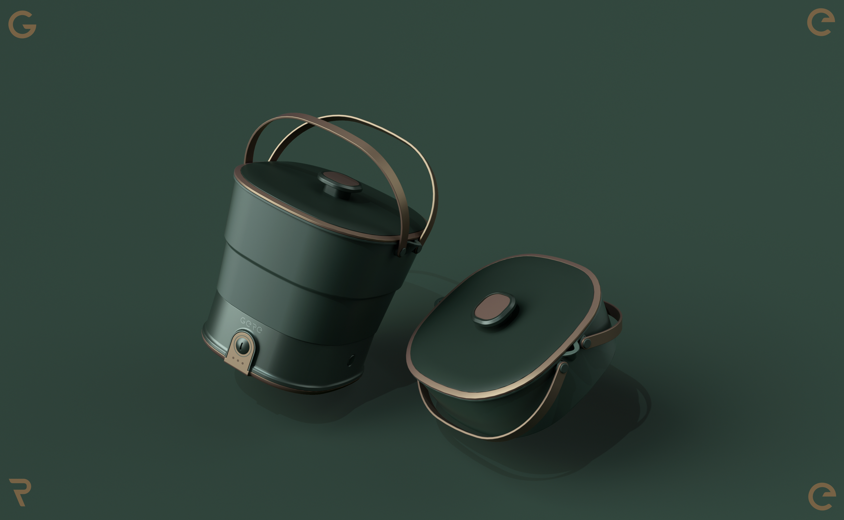 ，Folding kettle，Silica gel folding，Grey design，