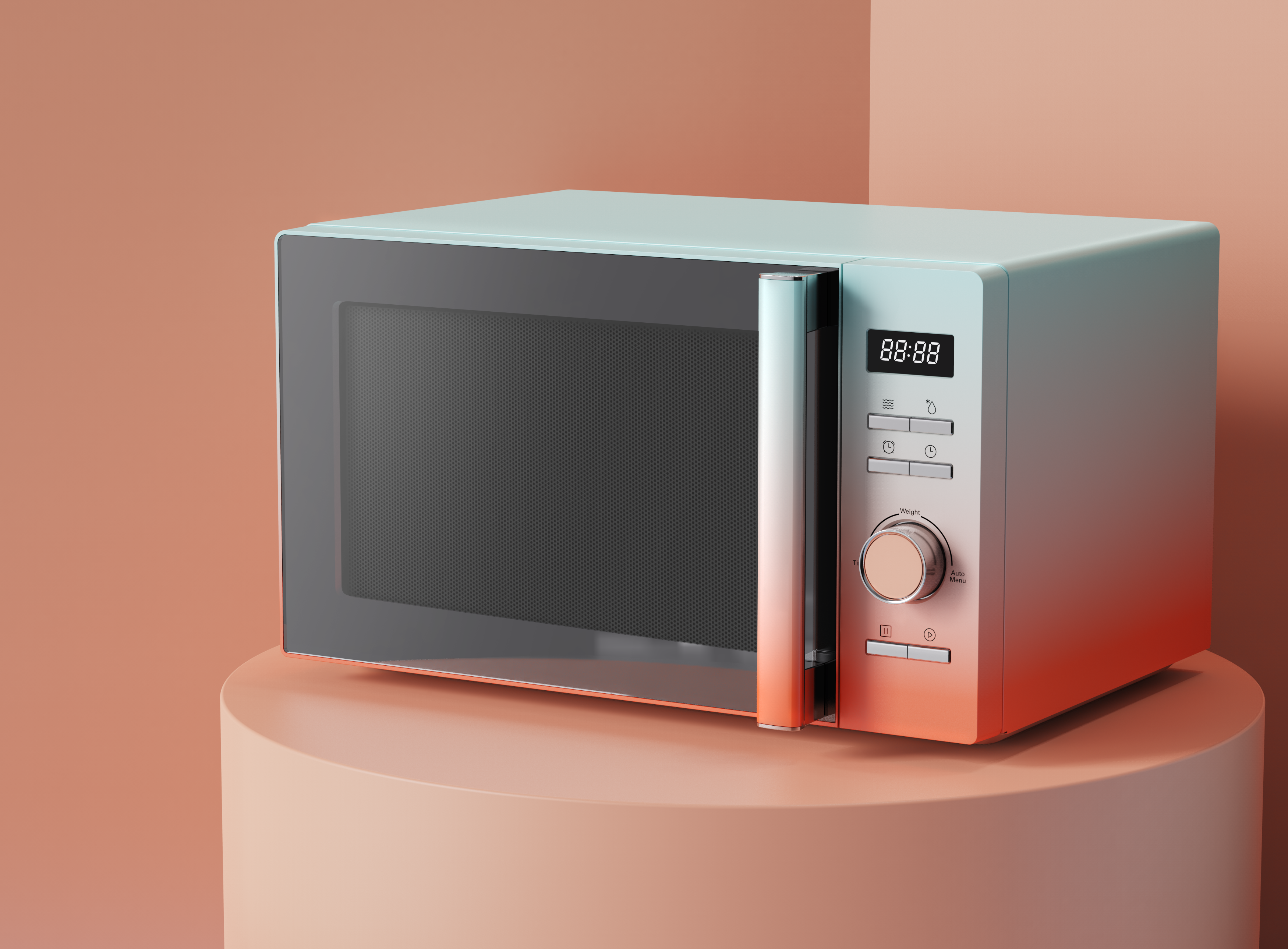 product design，industrial design，Kitchen appliances，Visual rendering，oven，Beautiful，cmf，