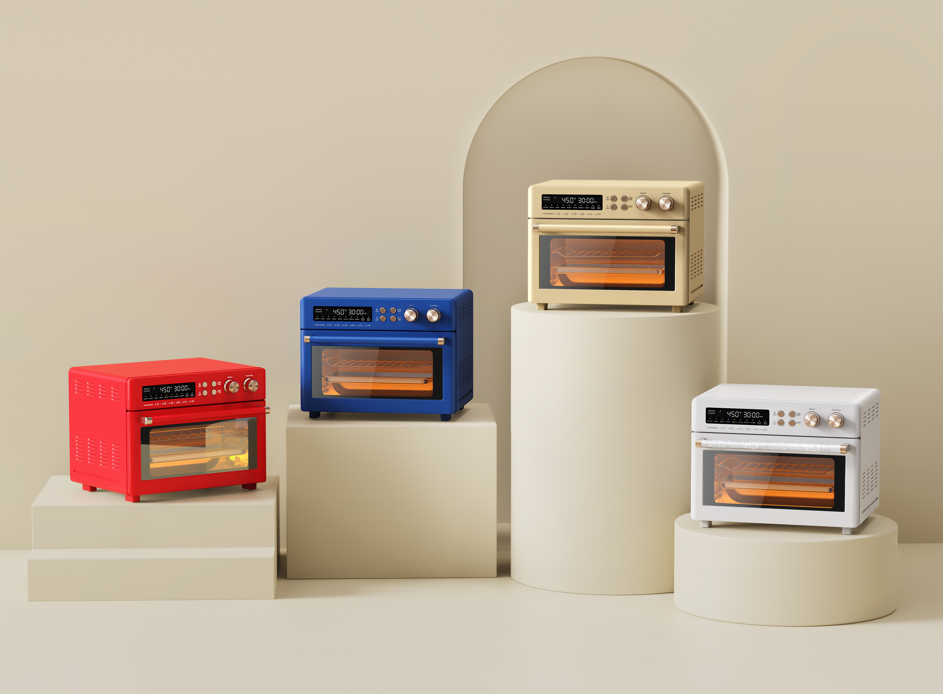 product design，industrial design，Kitchen appliances，Visual rendering，oven，Beautiful，cmf，