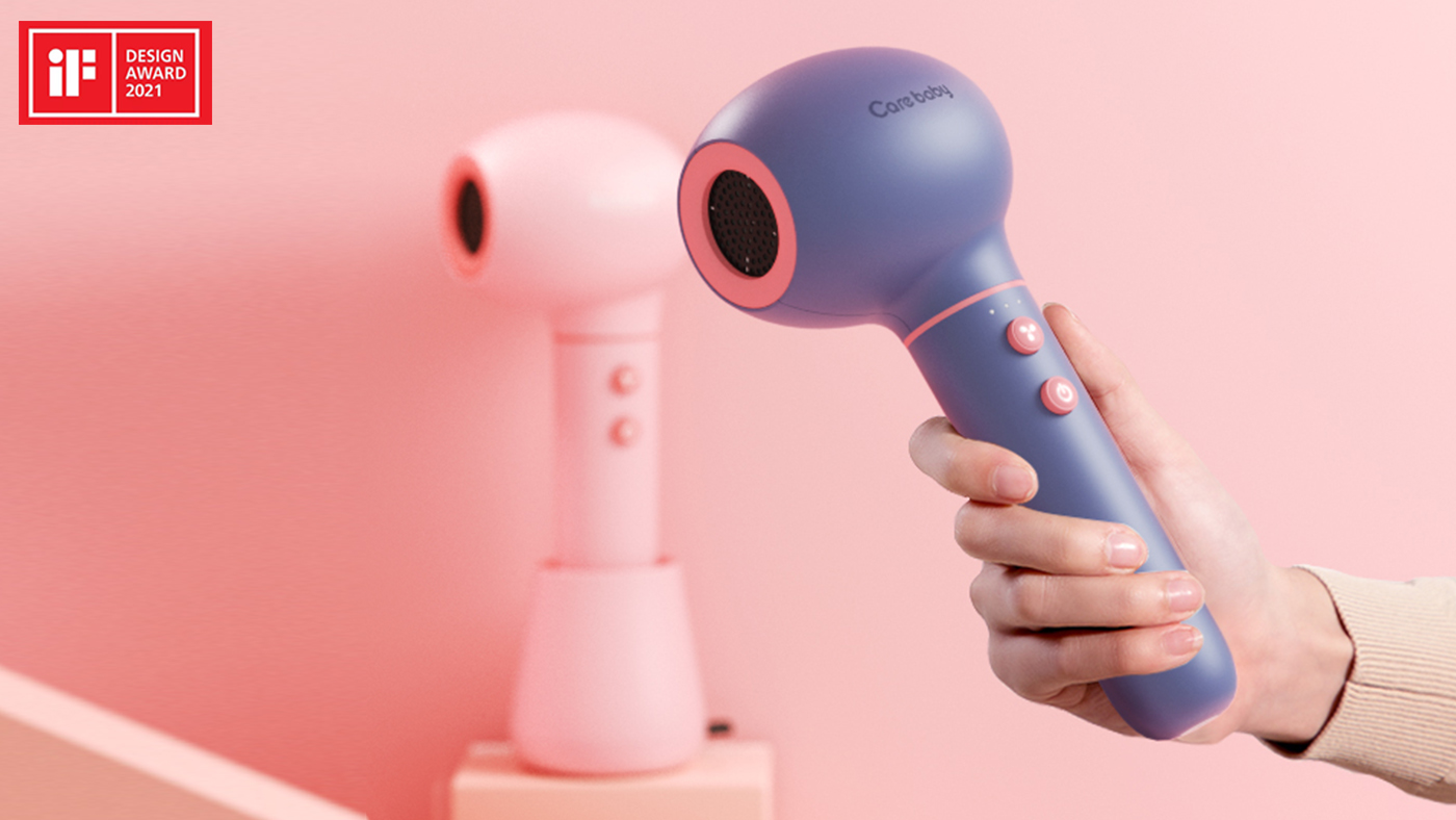 Infant child，children，hair drier，Simplicity，household electrical appliances，care，Gehu，Appearance design，