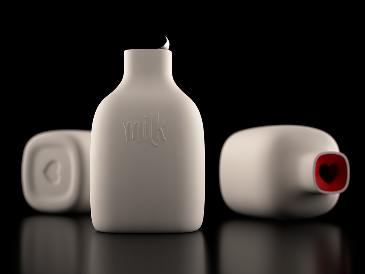 packing，Milk bottle design，illustration，Art design，