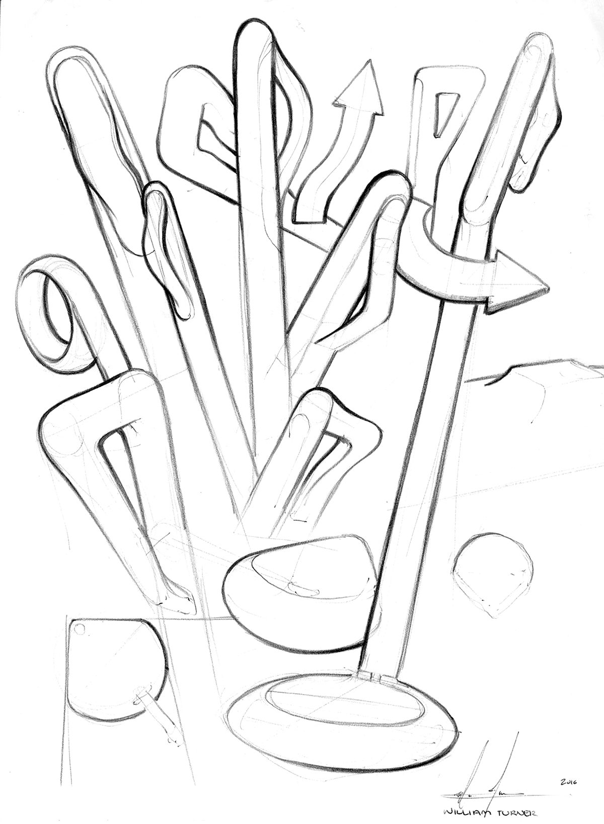 Hand drawn，draft，Collection，line，