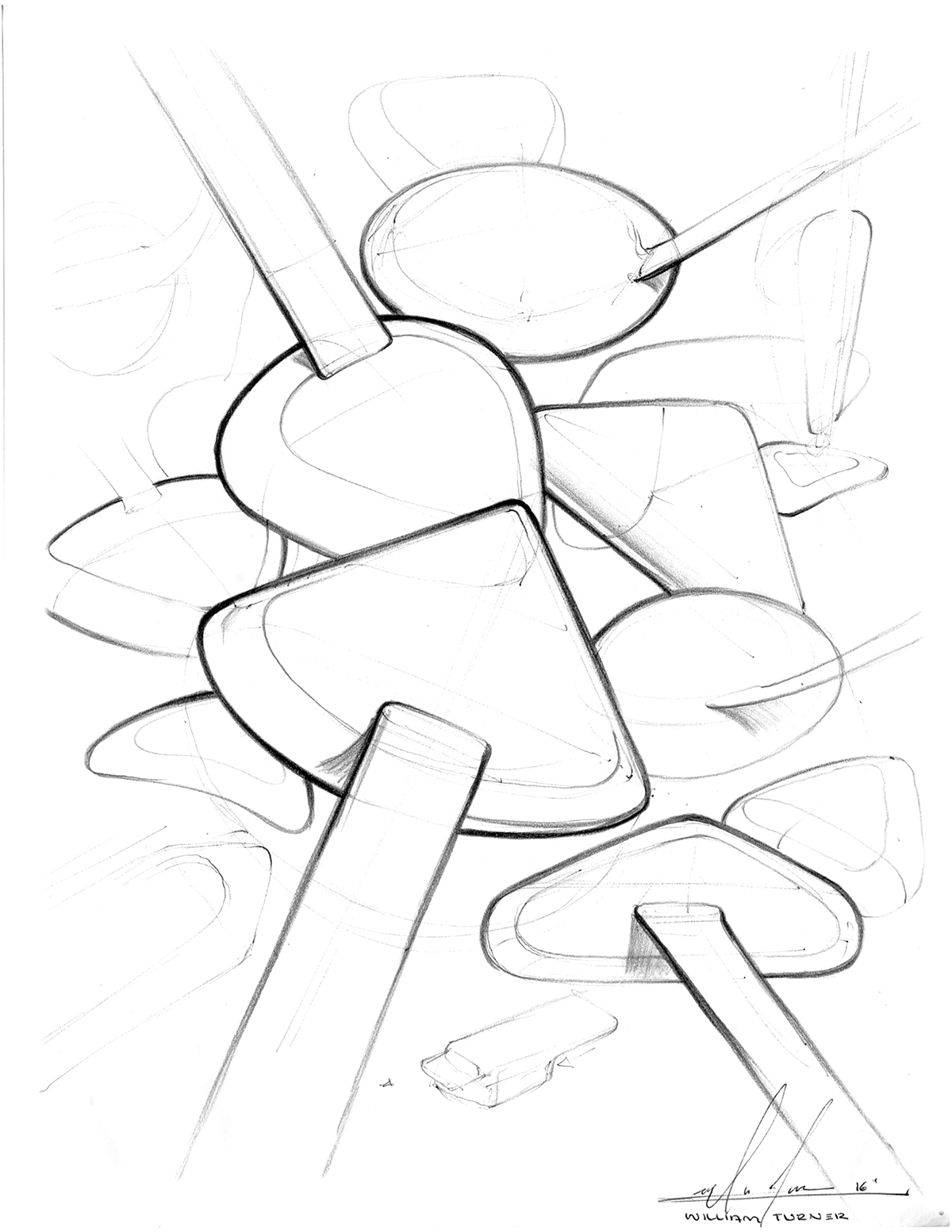 Hand drawn，draft，Collection，line，