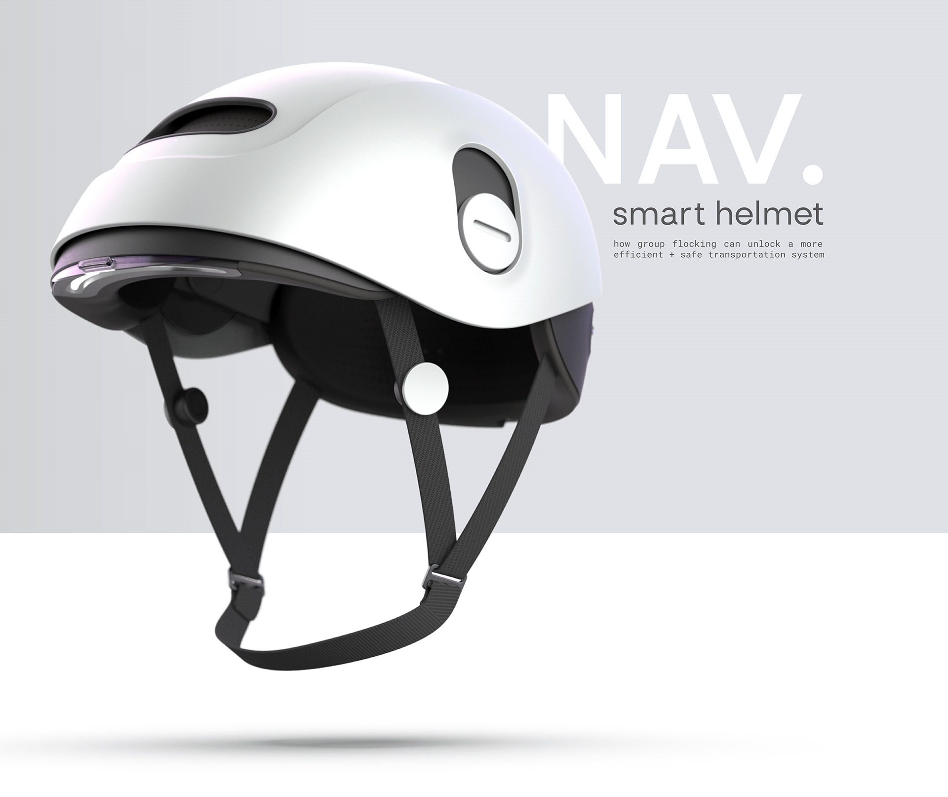Connor Adams，Smart helmet，white，Safety helmet，intelligence，