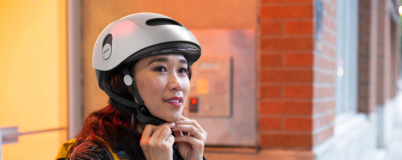 Connor Adams，Smart helmet，white，Safety helmet，intelligence，