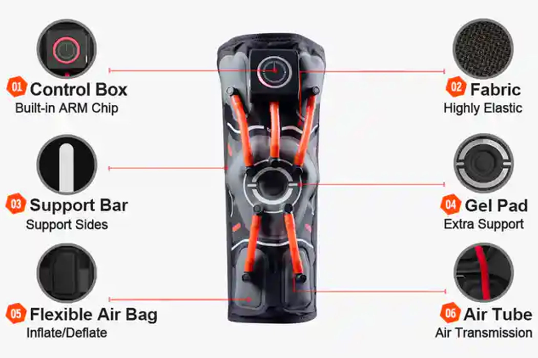 C-Exoskeleton，E-Knee，kneepad，Intelligent knee pad，black，