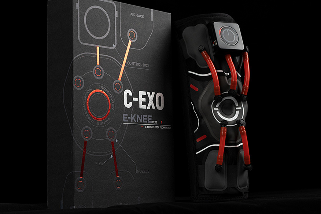 C-Exoskeleton，E-Knee，护膝，智能护膝，黑色，