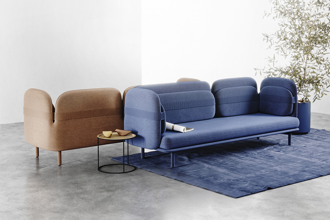 Bogdanova Bureau，sofa，Simplicity，brown，blue，