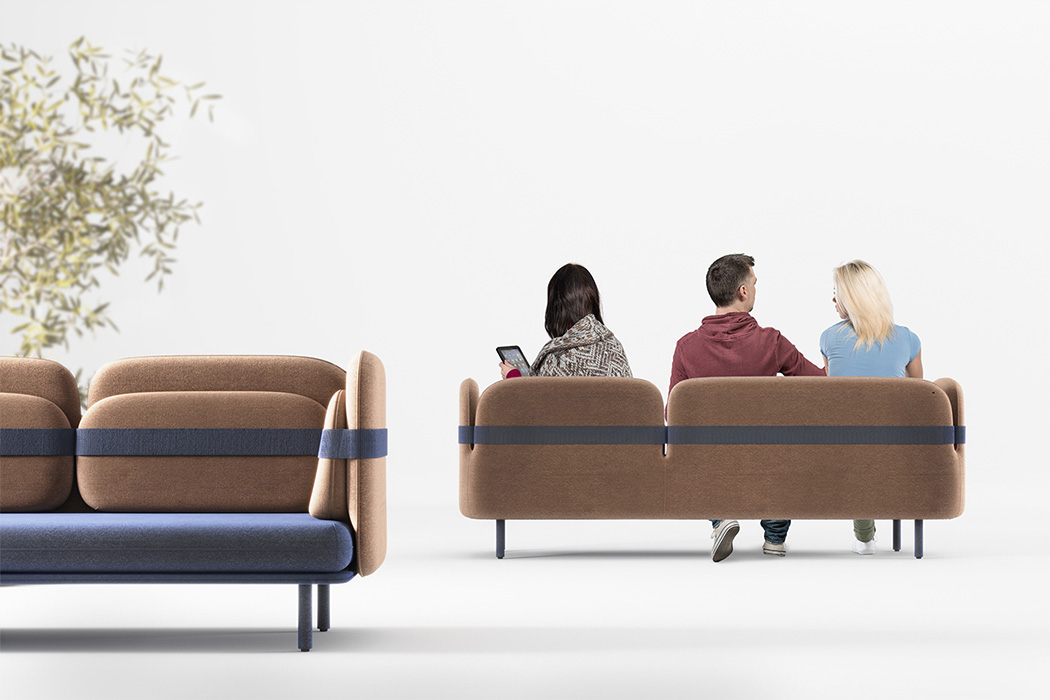 Bogdanova Bureau，sofa，Simplicity，brown，blue，