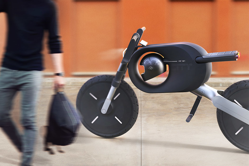 Electric motorcycle，City E-Bike，black，Vojta Výrobal，