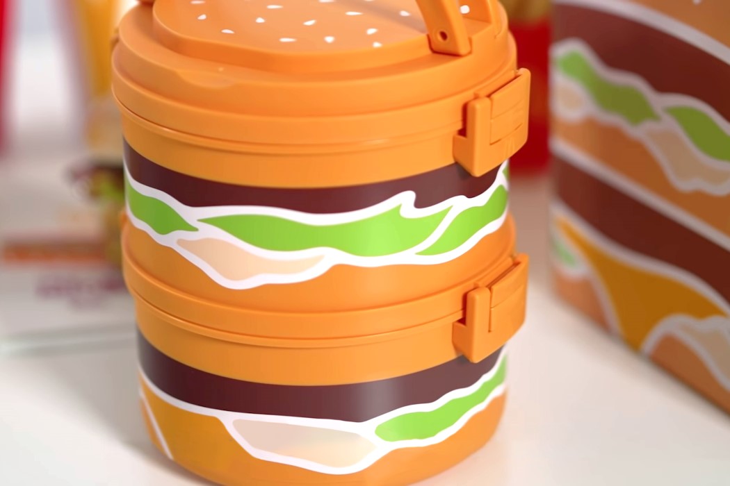 Lunch box，hamburger，stackable ，Interesting，