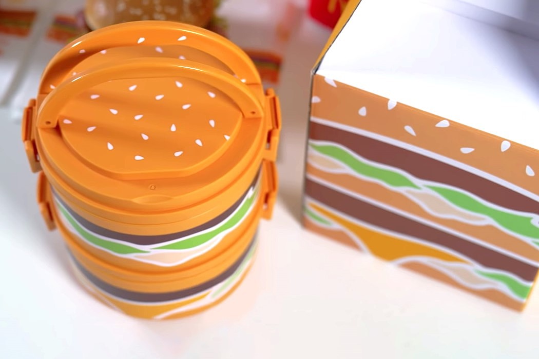 Lunch box，hamburger，stackable ，Interesting，