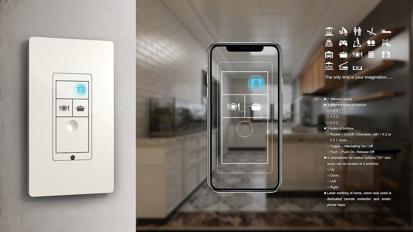 Design of intelligent switch panel，Intelligent socket design，