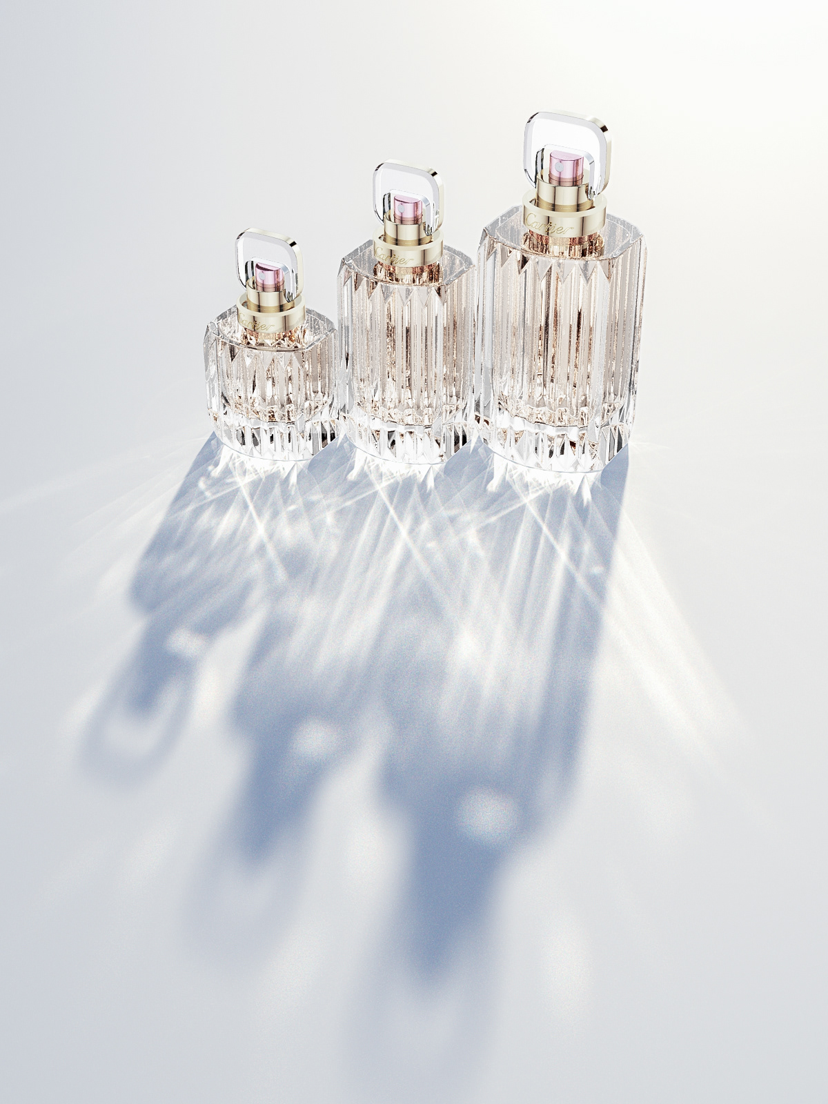 Cartier，Perfume，Render，cgi，