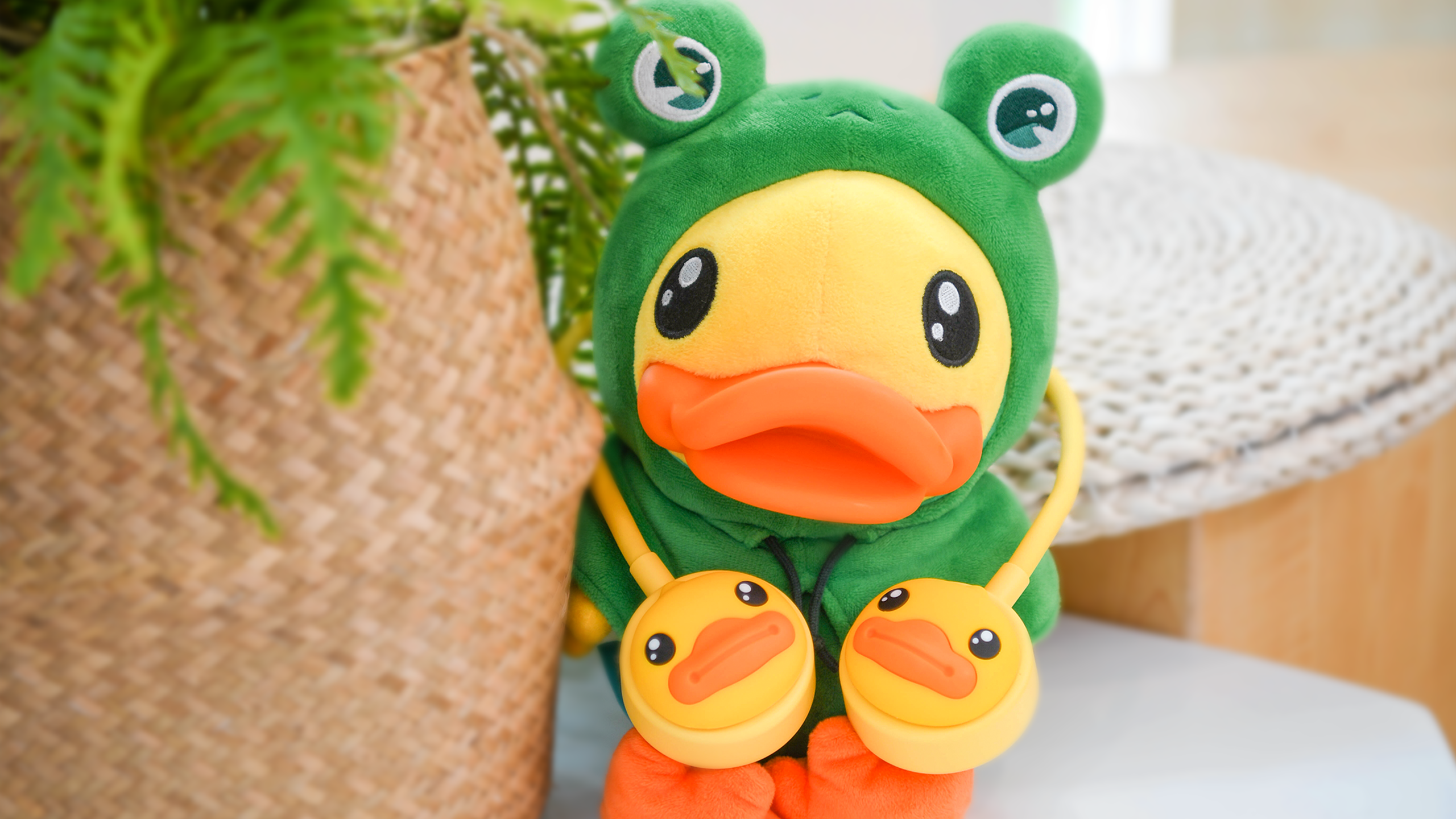 B.DUCK，Yellow duck，Portable，lovely，Fan，Tide play，