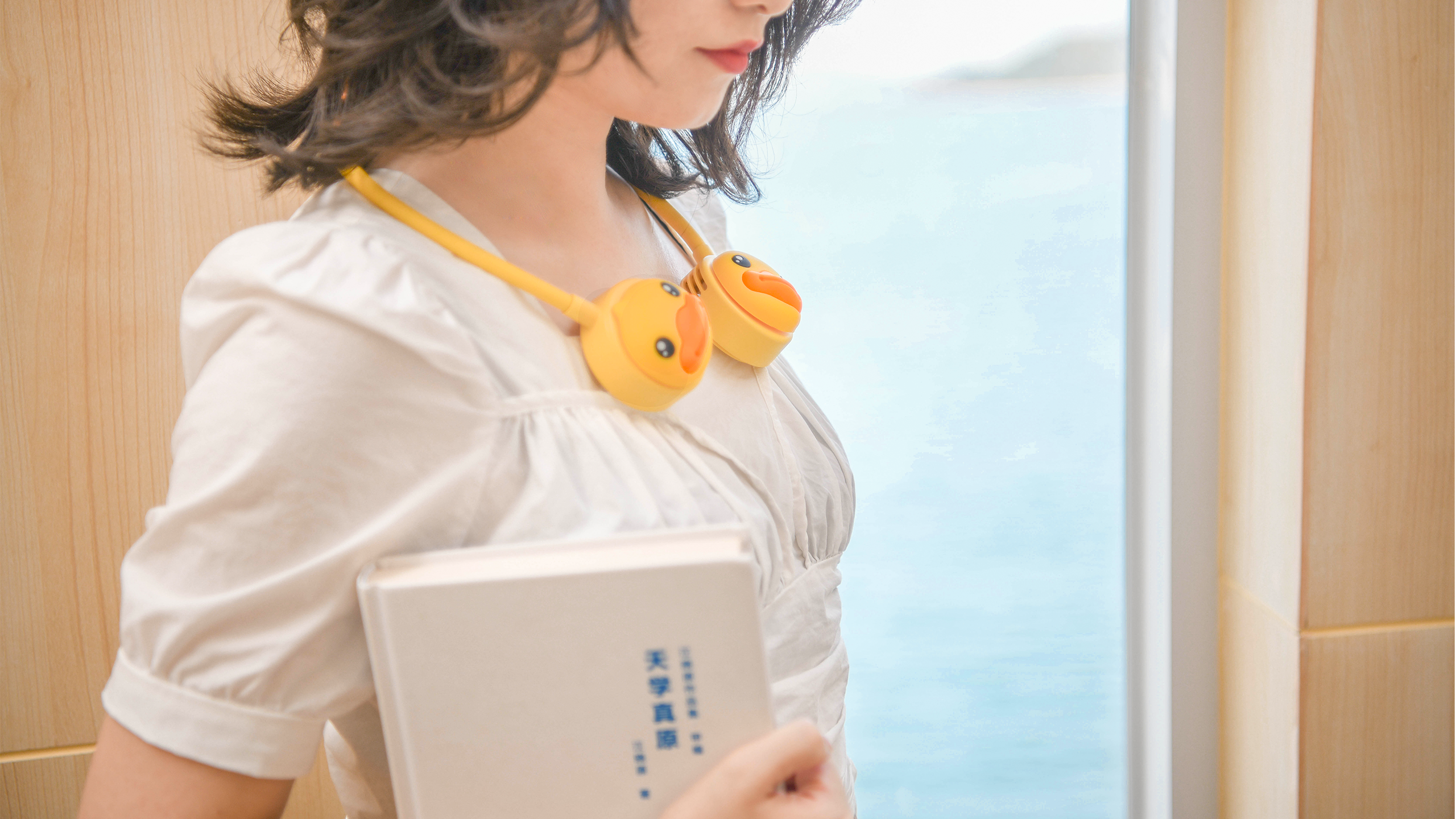 B.DUCK，Yellow duck，Portable，lovely，Fan，Tide play，