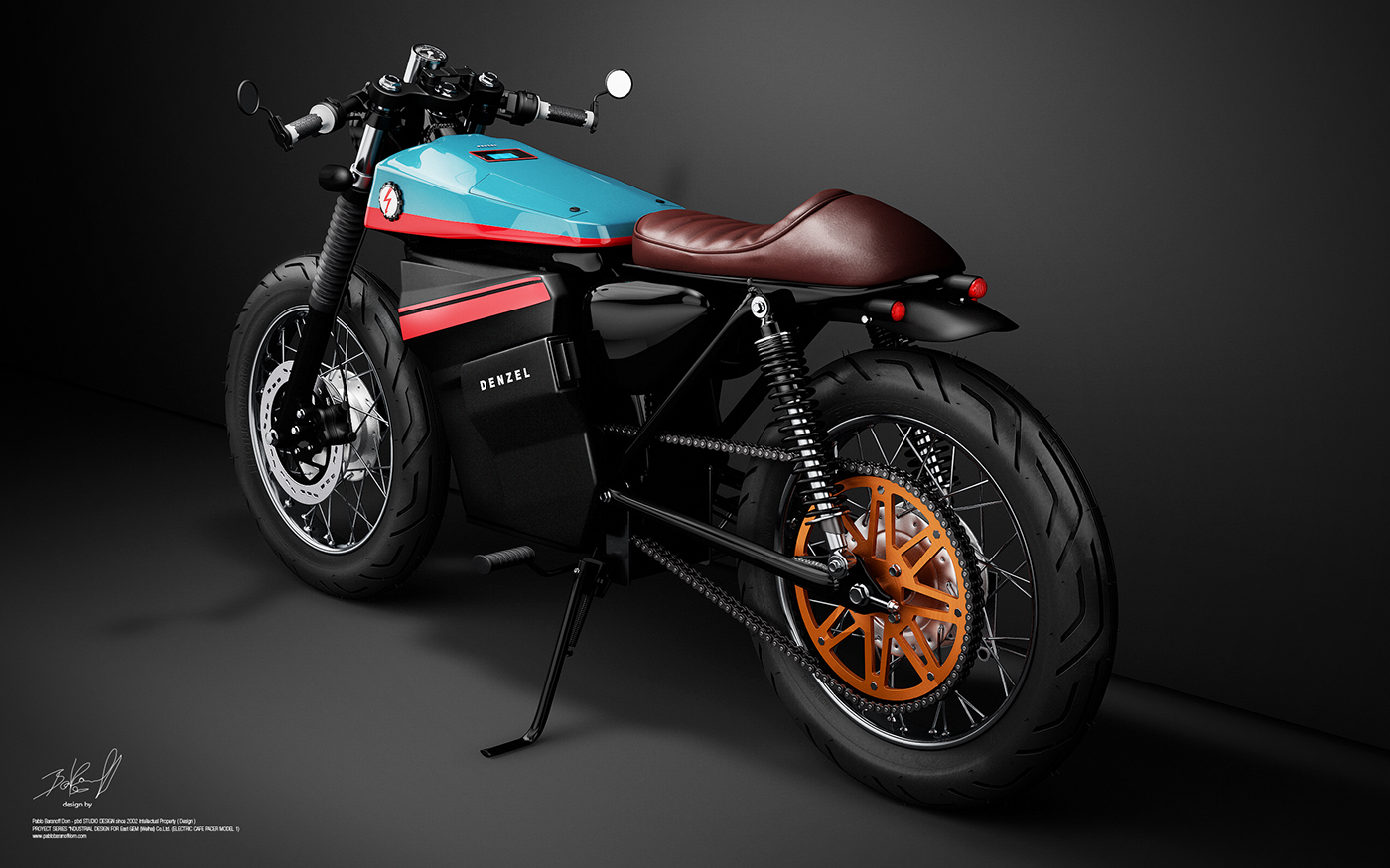 motorcycle，Render，Electric，