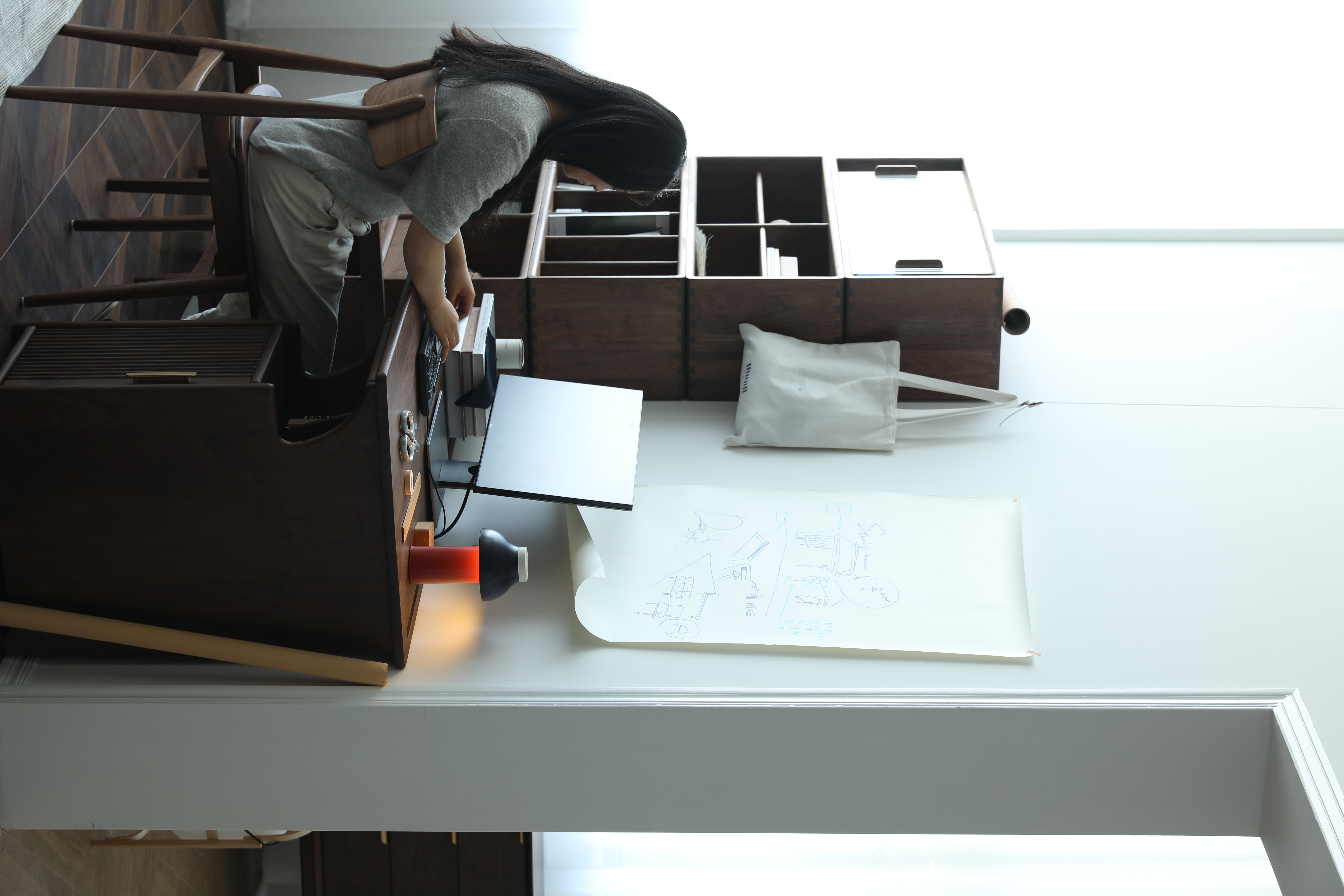 furniture，desk，Home design，Study，