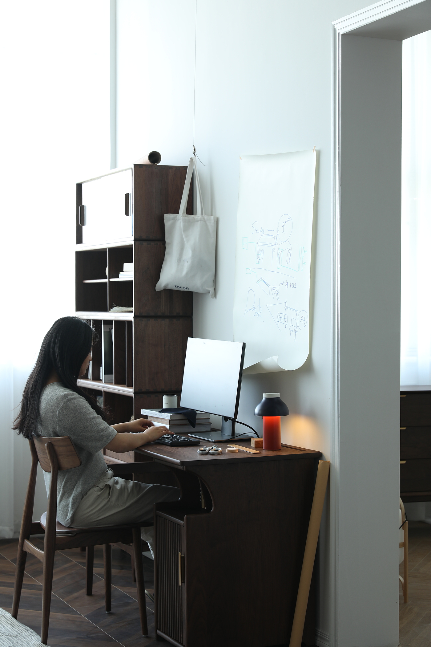 furniture，desk，Home design，Study，
