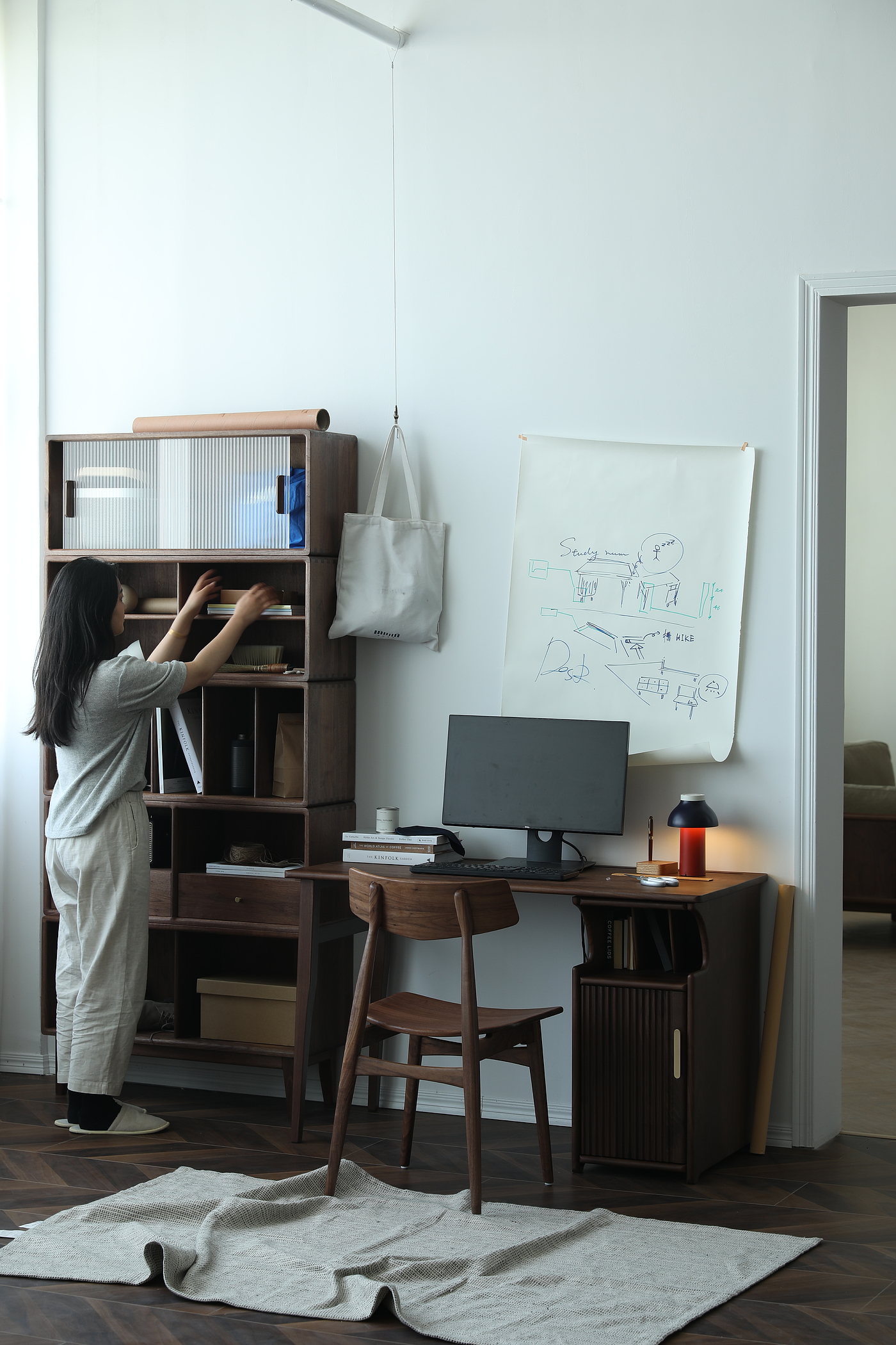 furniture，desk，Home design，Study，