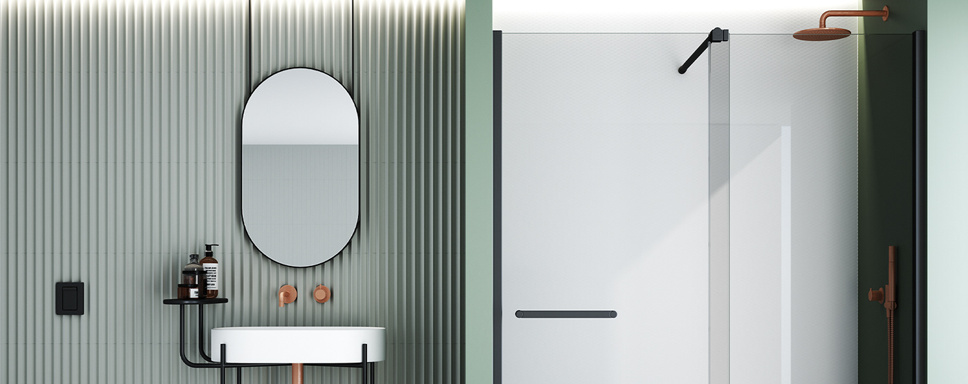 Shower Room，Glass，transparent，