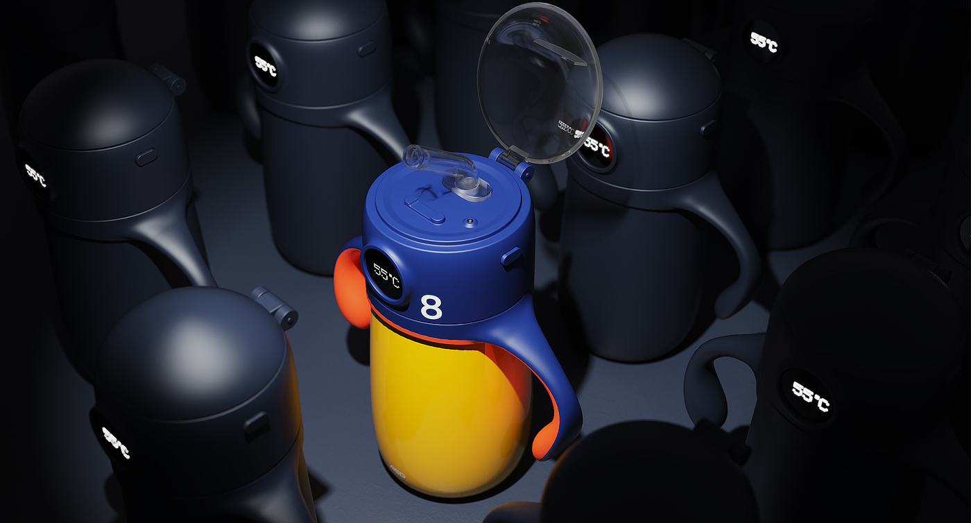 Small rocket, children's water cup，