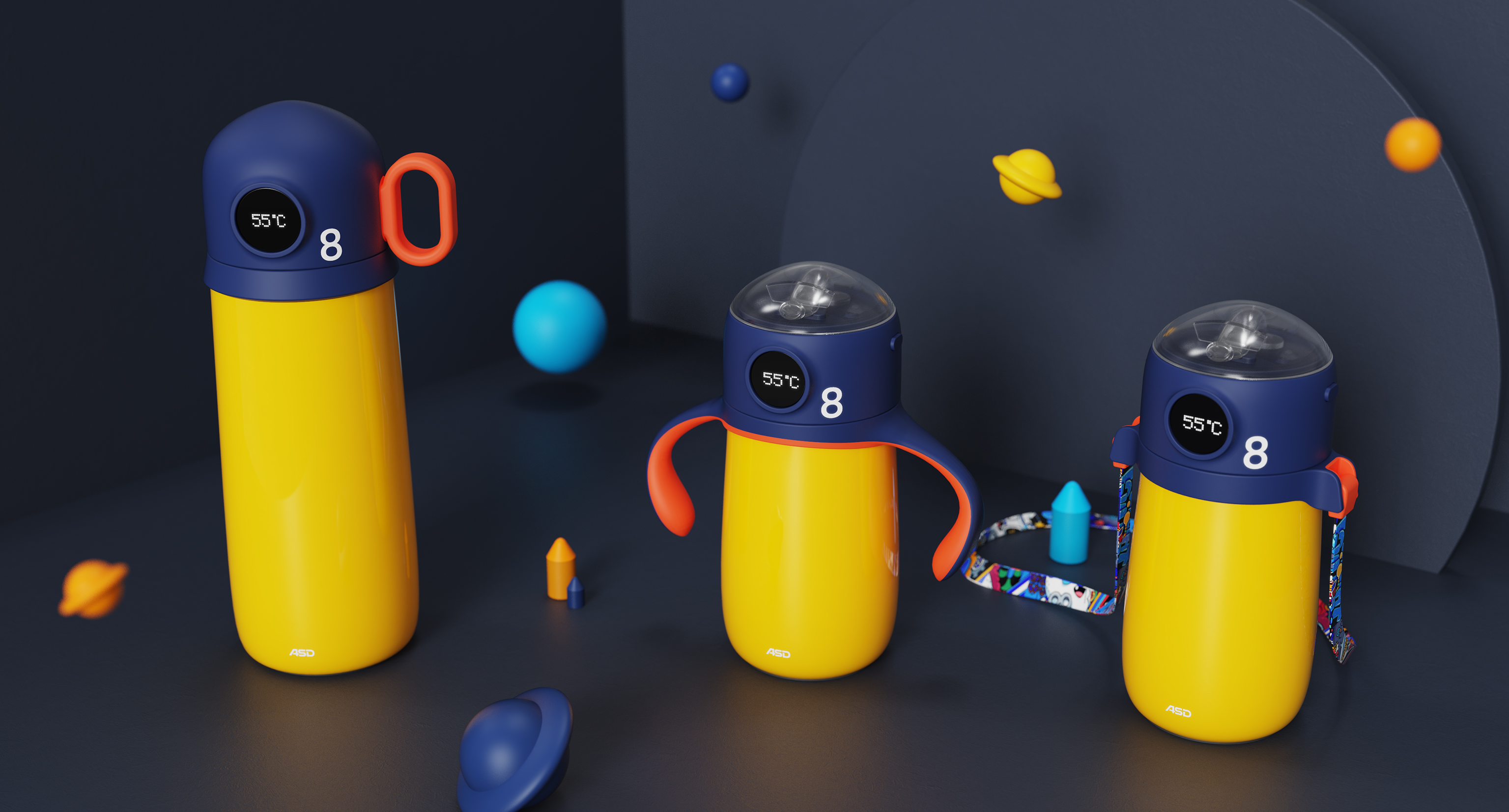 Small rocket, children's water cup，