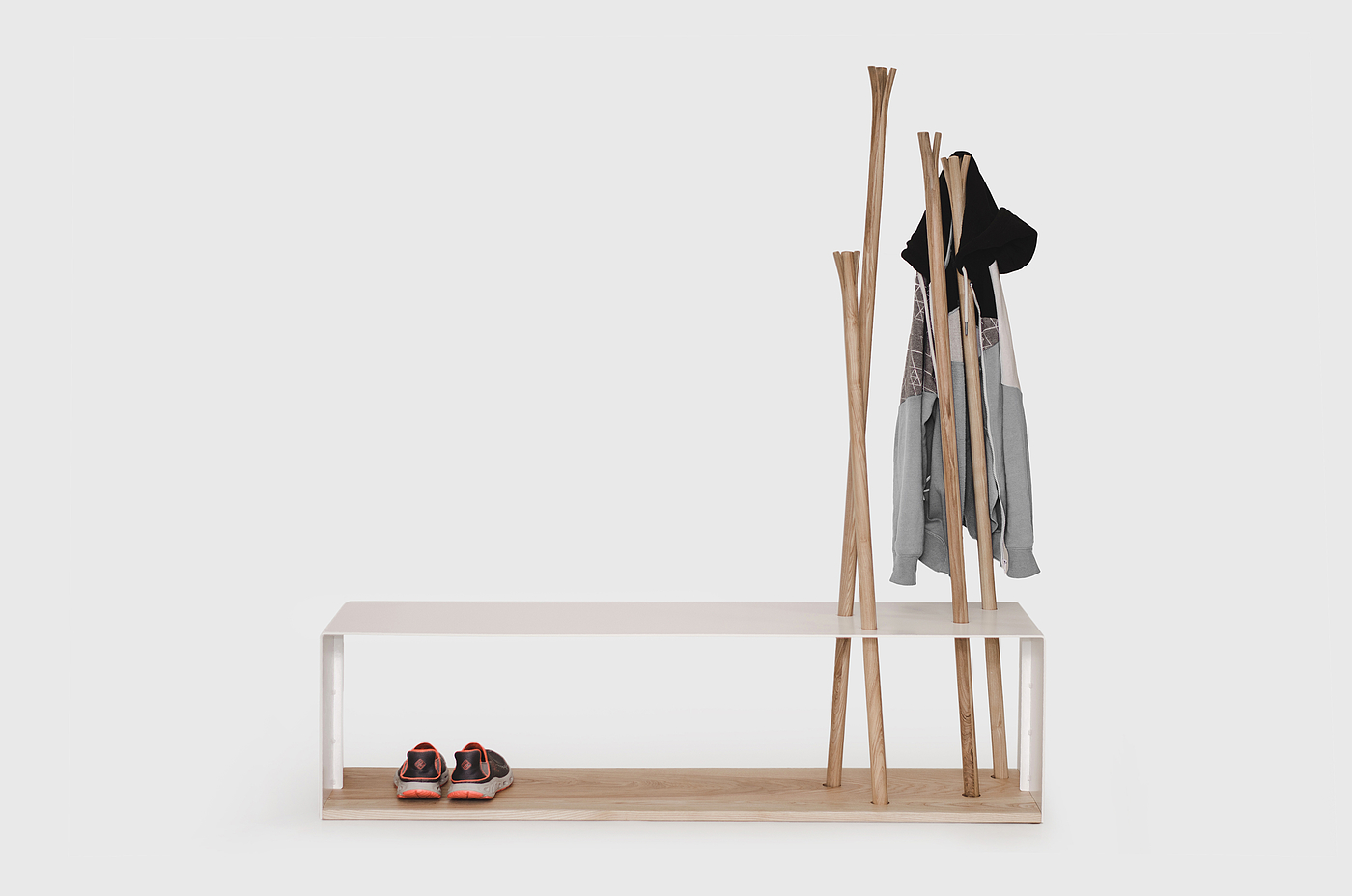 coat hanger，Flowers bloom，originality，wooden ，combination，