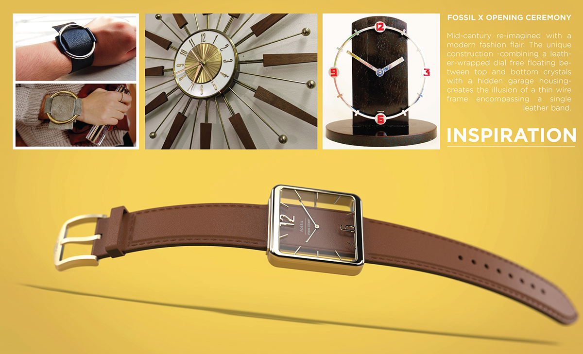 Leather watch chain，clock dial，fossil，Watch design，