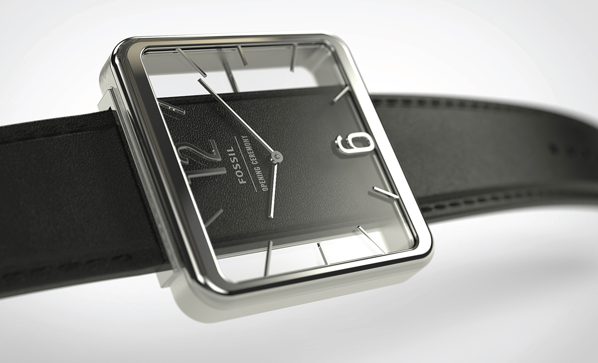 Leather watch chain，clock dial，fossil，Watch design，