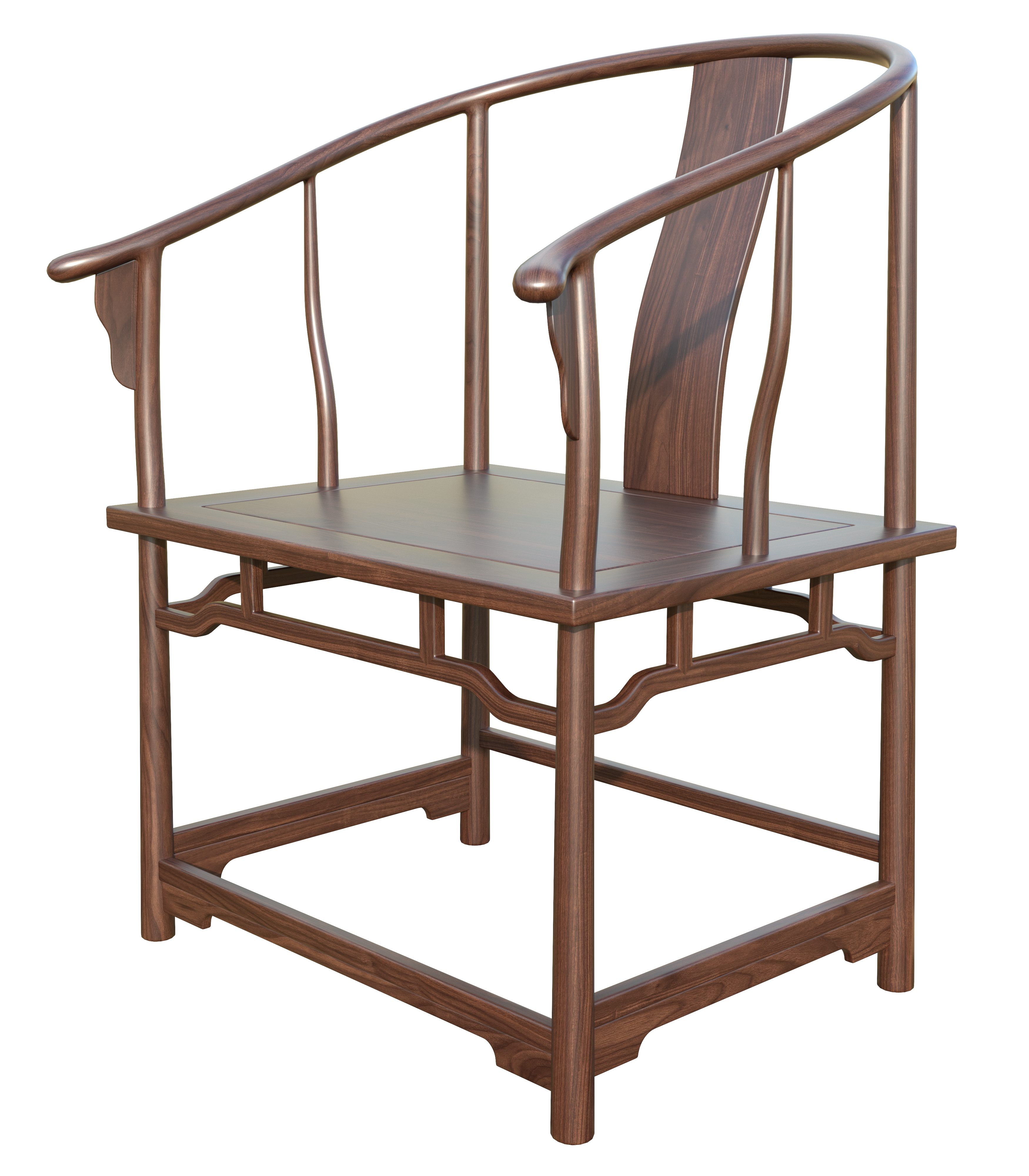 Chinese armchair，，Chinese dining chair，Solid wood chair，Chinese tea chair，Chinese Zen chair，Furniture modeling tutorial，Tutorial furniture rendering，