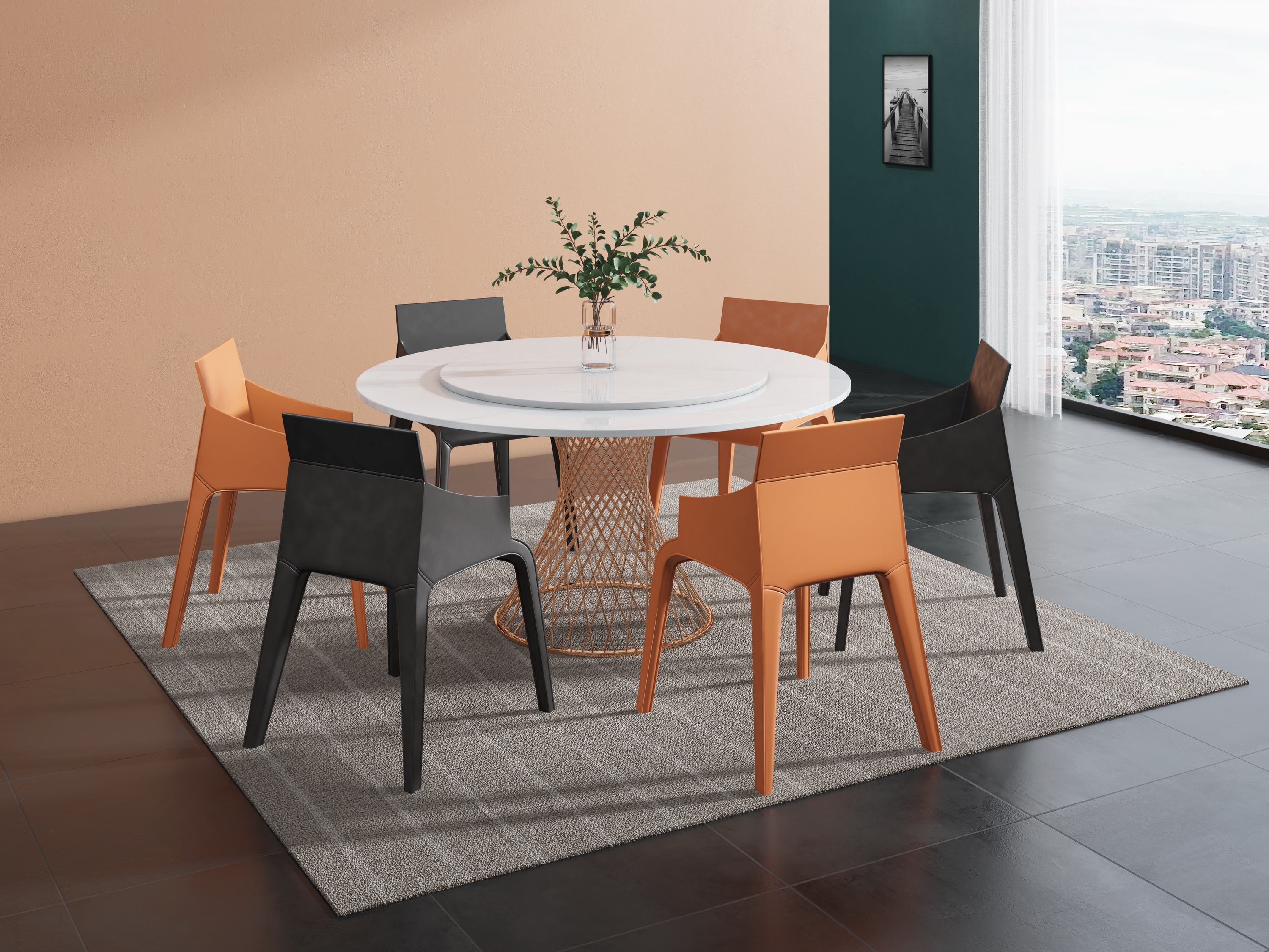 Dining chair，table，Furniture modeling，Furniture rendering，furniture design ，product design，Product modeling，Product rendering，