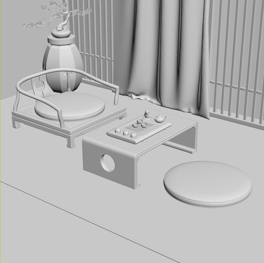 Chinese tea table，Chinese tea table，Chinese desk，Chinese furniture，Furniture modeling，Furniture rendering，Furniture animation，product design，