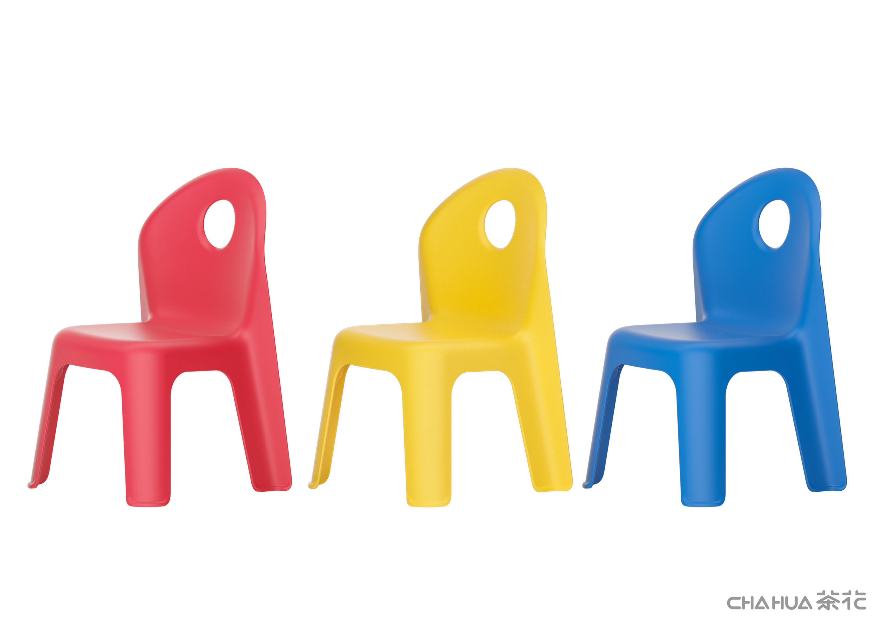 Camellia，Home Furnishing，Armchair，children，Plastic seat，circular，handle，