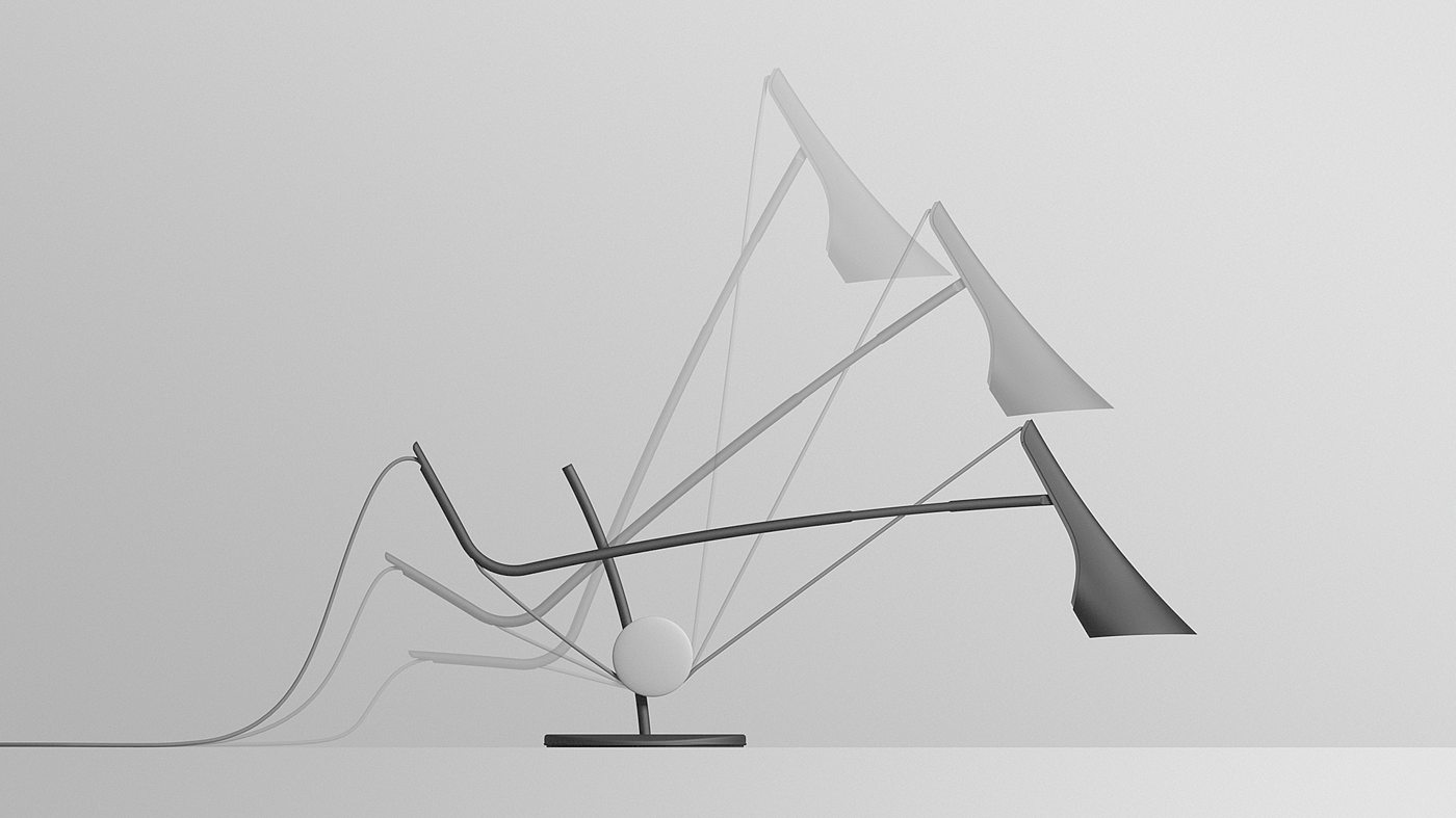 Soonhyung Kwon，皮带灯，灯具，黑色，PULLEY LIGHT，