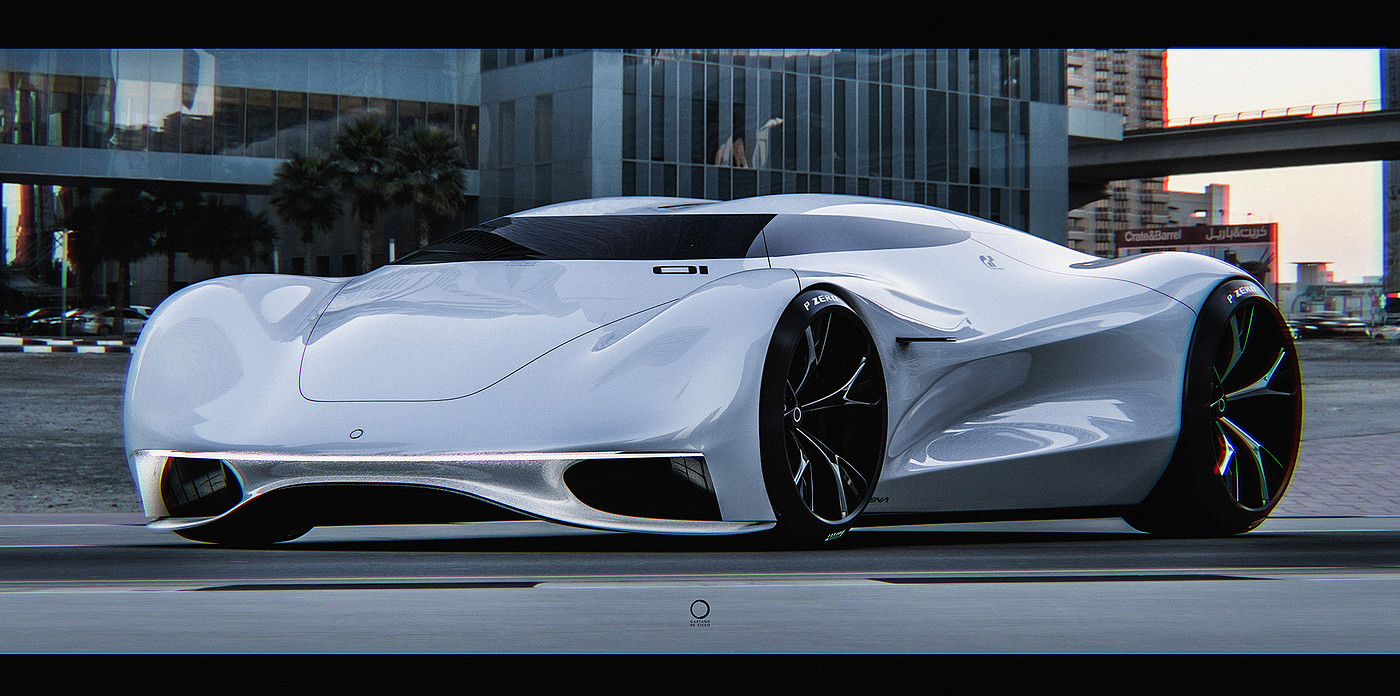 PROTOTYPE ATHENA，Gaetano De Cicco，automobile，silvery white，The prototype of Athena，