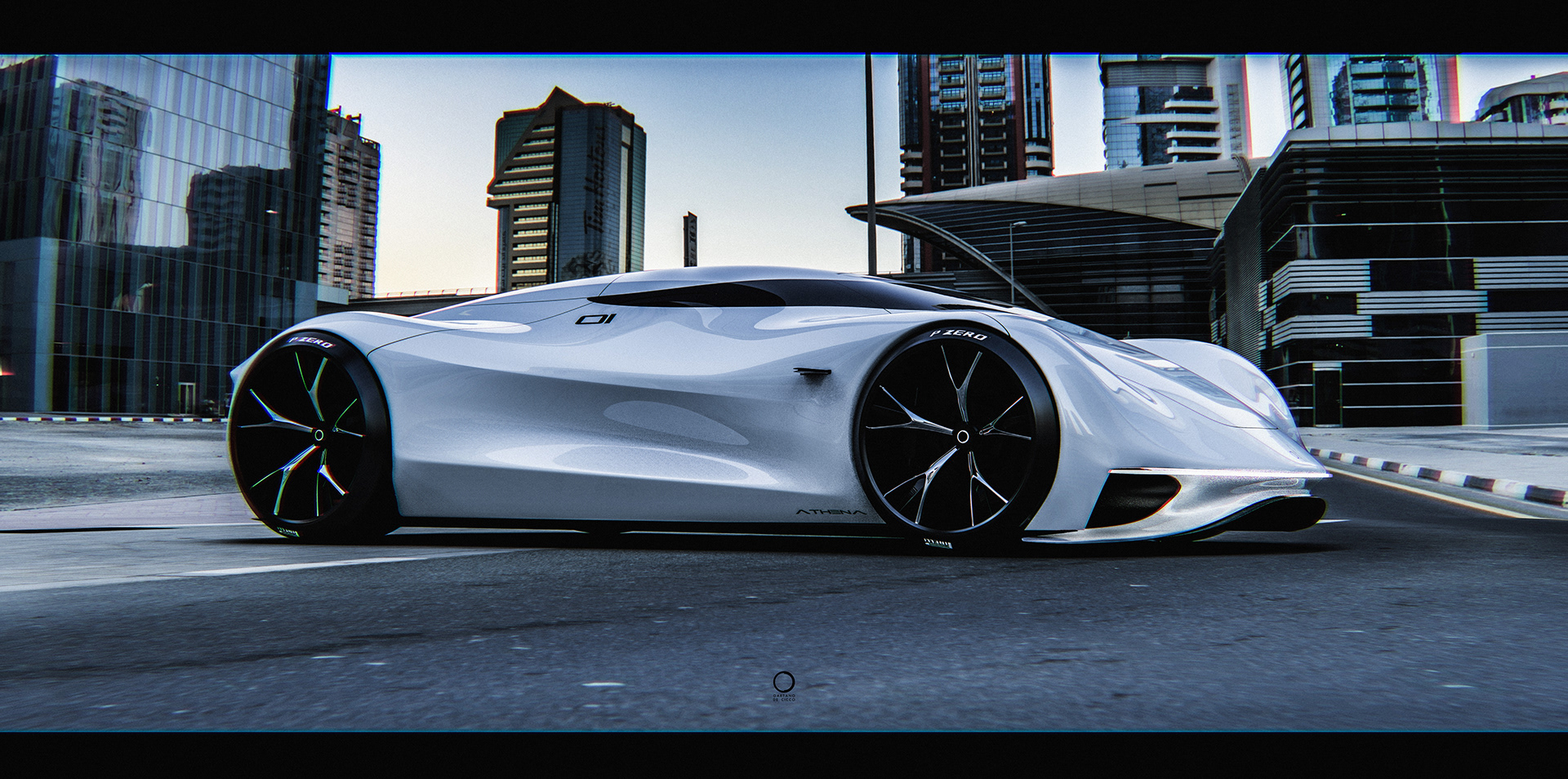 PROTOTYPE ATHENA，Gaetano De Cicco，automobile，silvery white，The prototype of Athena，