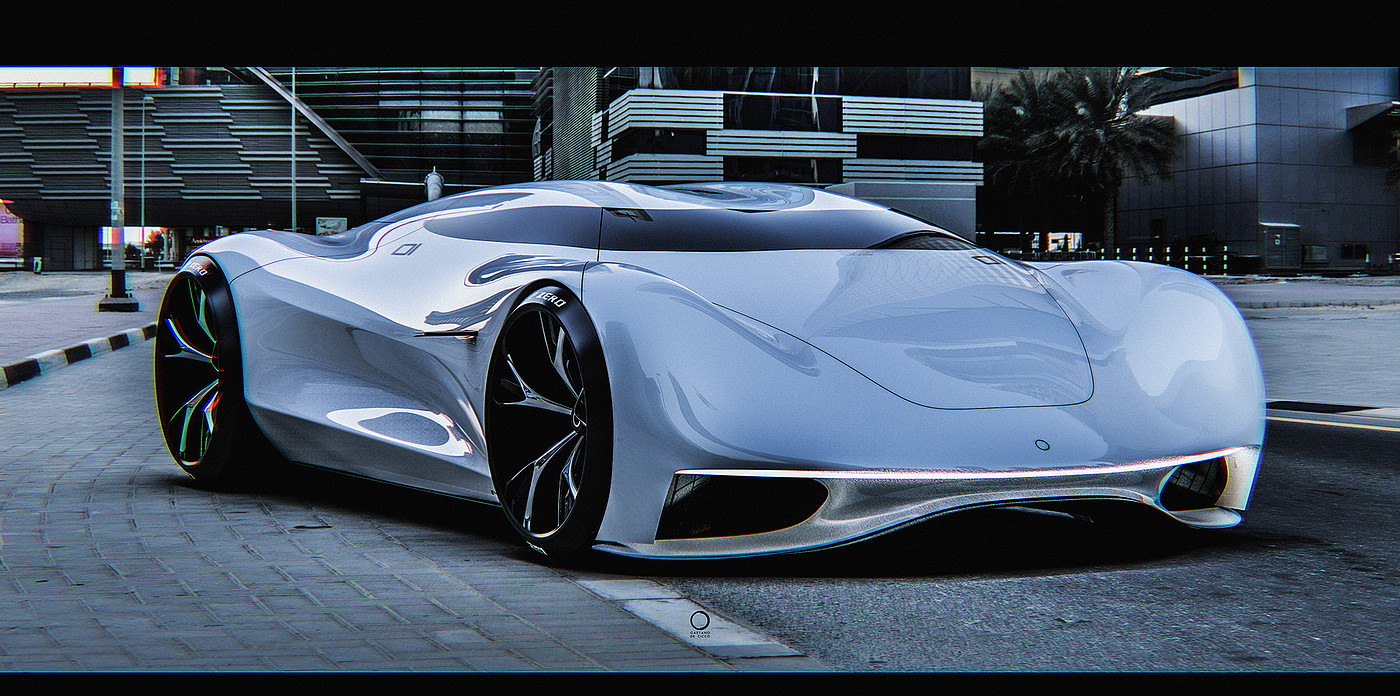 PROTOTYPE ATHENA，Gaetano De Cicco，automobile，silvery white，The prototype of Athena，