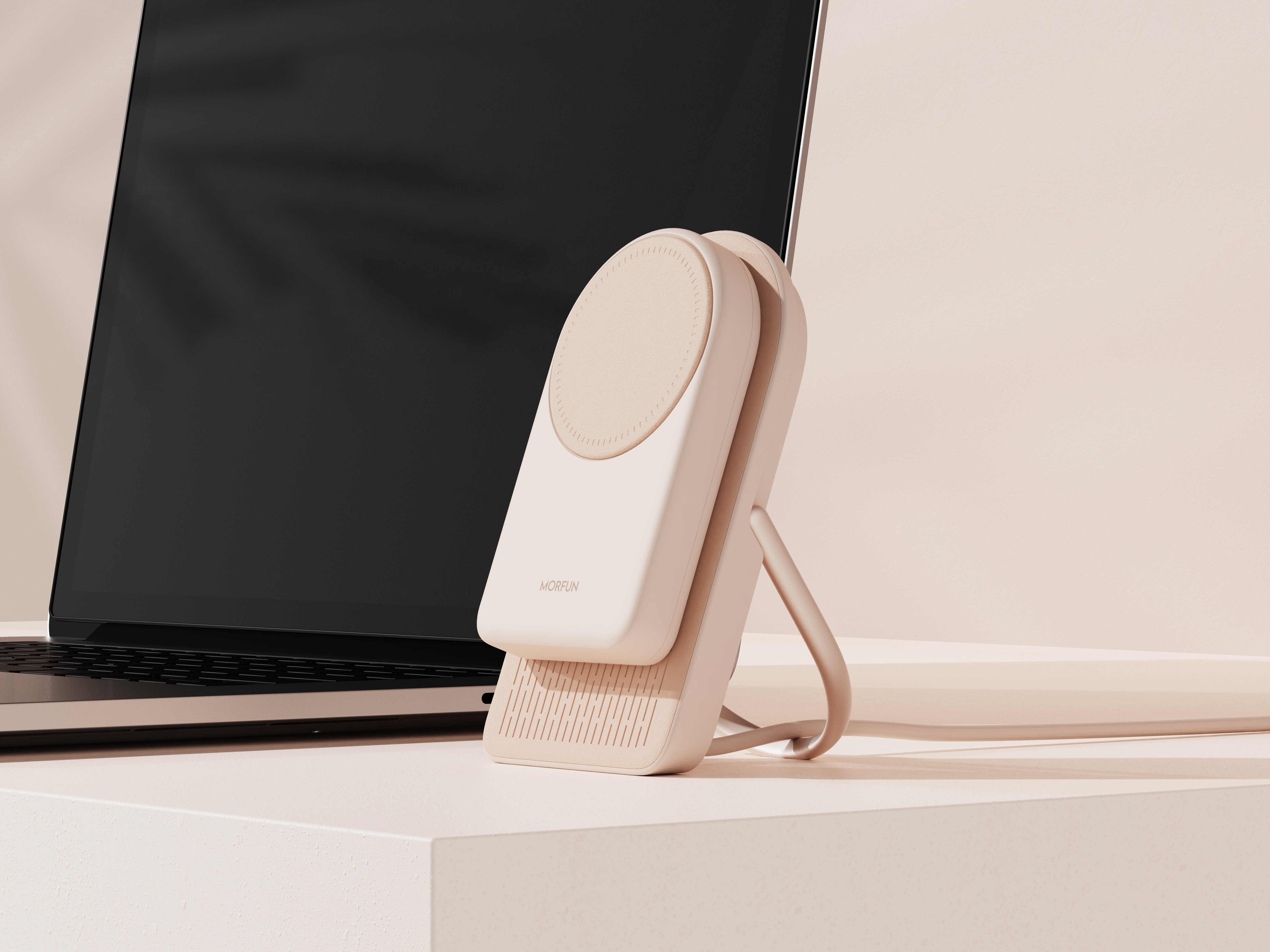 Magnetic suction wireless charging set，3c，Magnetic wireless charging treasure，portable battery，Magnetic suction wireless charging bracket，Thought design，