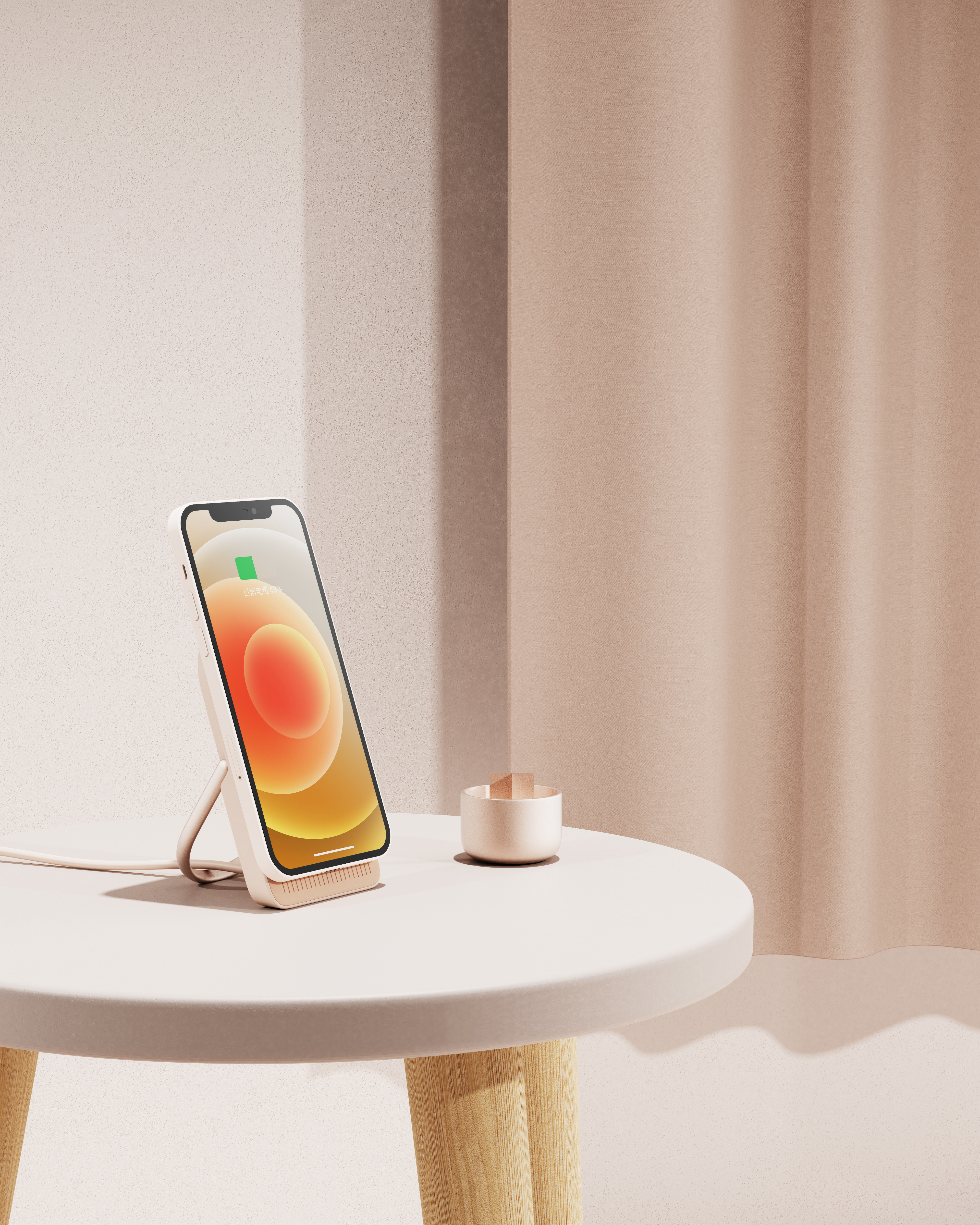 Magnetic suction wireless charging set，3c，Magnetic wireless charging treasure，portable battery，Magnetic suction wireless charging bracket，Thought design，