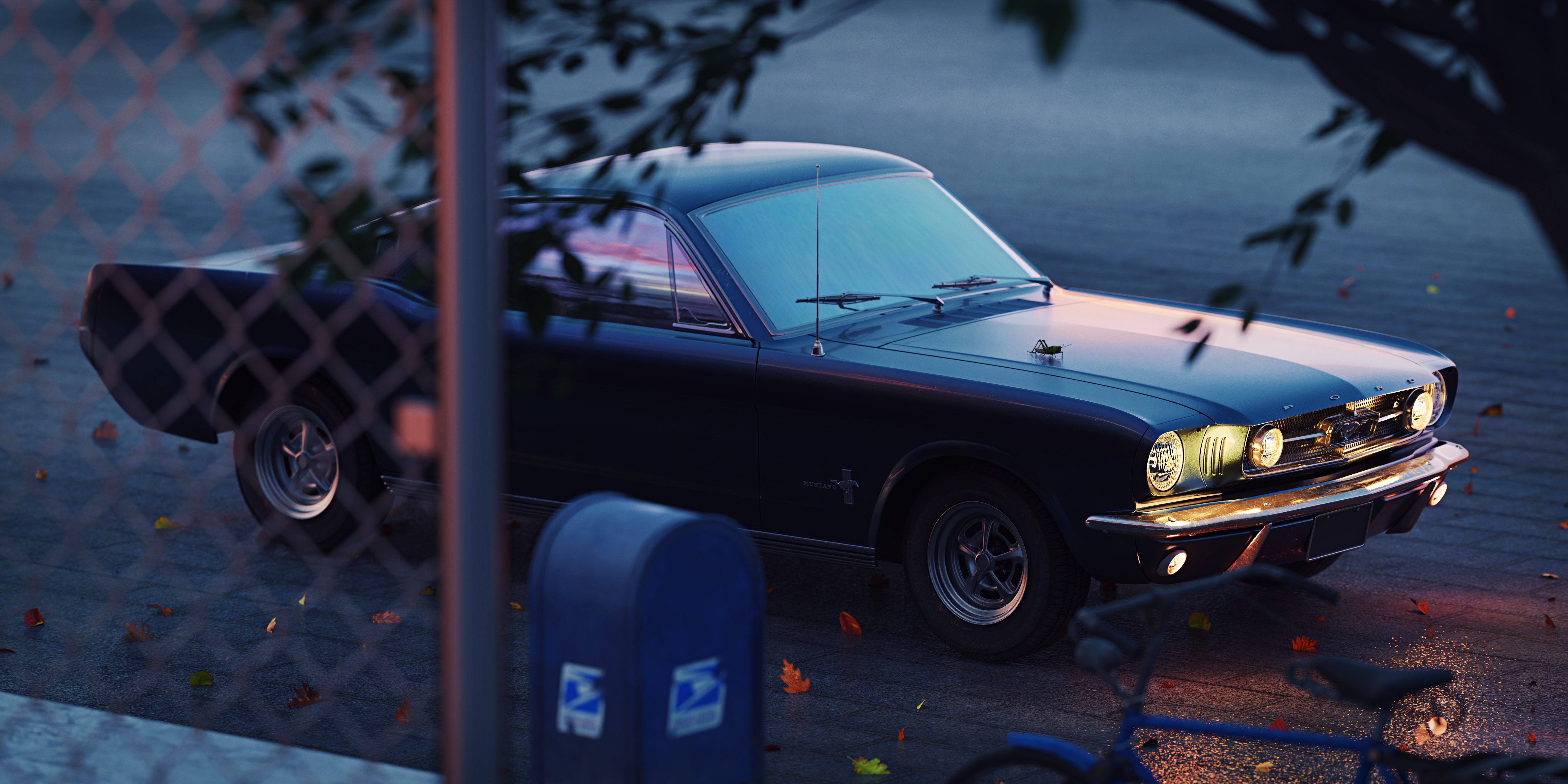 BLENDER，cycles，Ford Mustang，automobile，