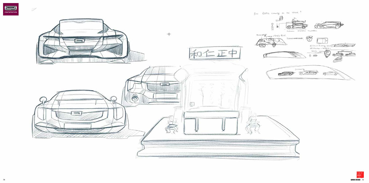 QOROS，Sketch，design sketch，Sports car，