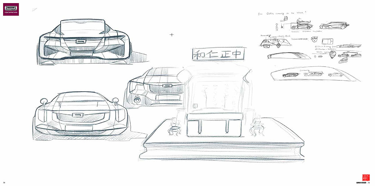 QOROS，Sketch，design sketch，Sports car，
