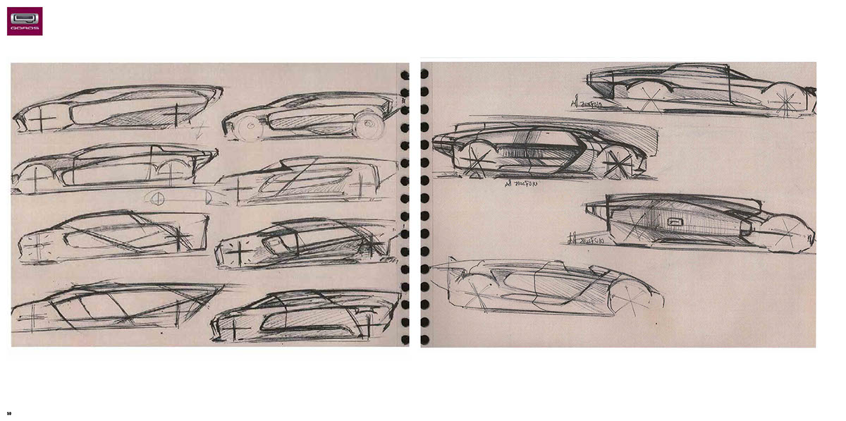 QOROS，Sketch，design sketch，Sports car，