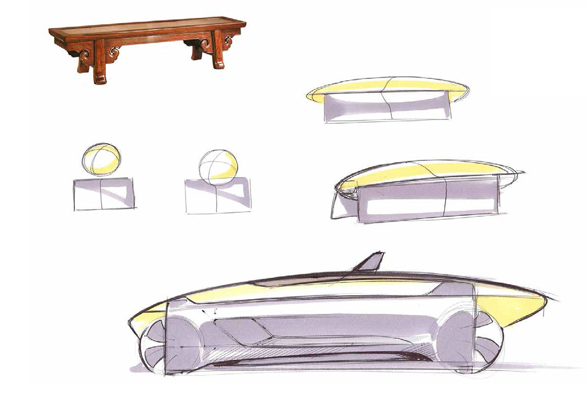 QOROS，Sketch，design sketch，Sports car，