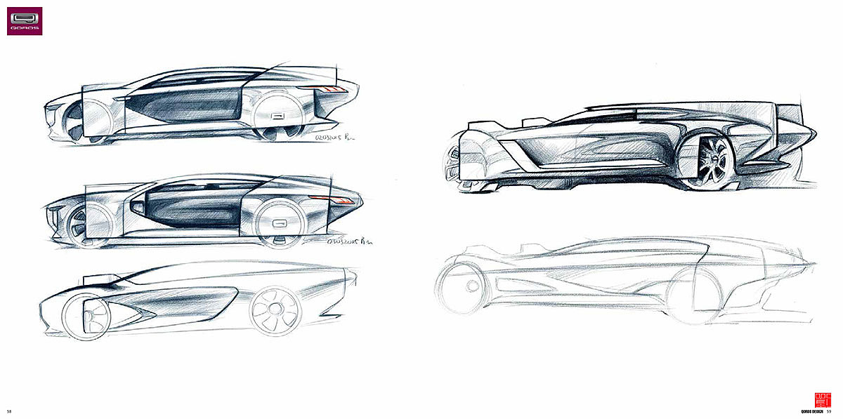 QOROS，素描，效果图，跑车，