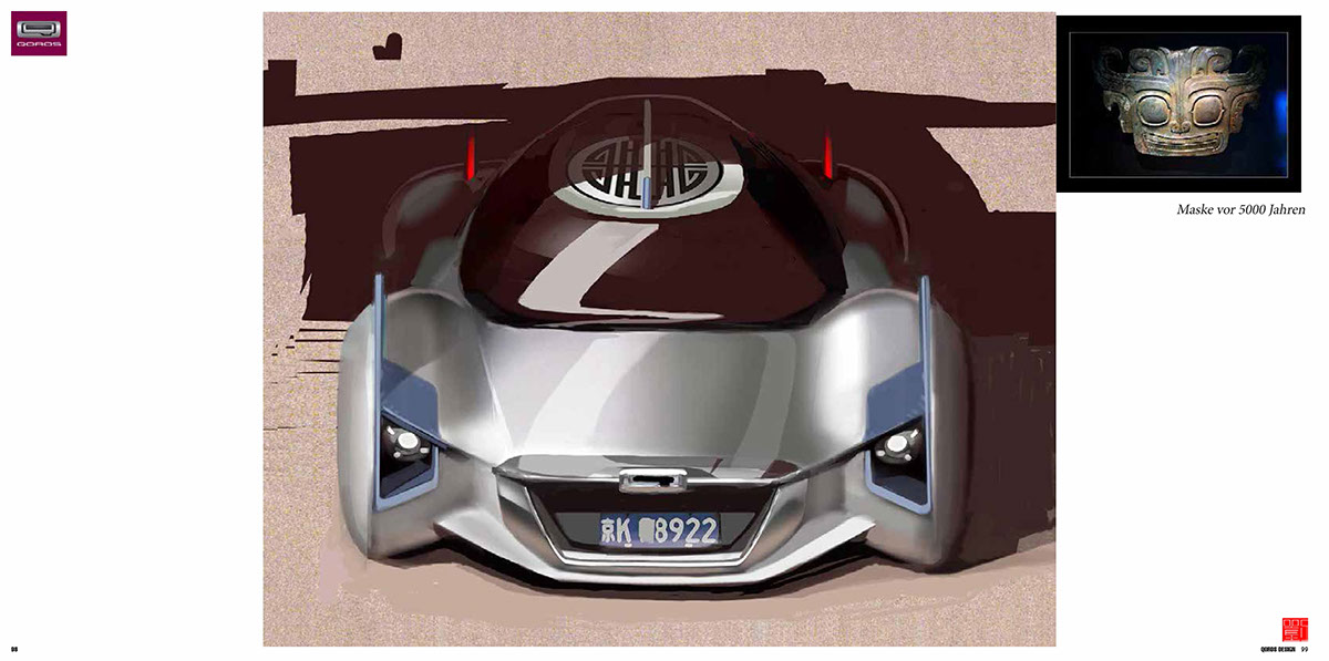 QOROS，Sketch，design sketch，Sports car，