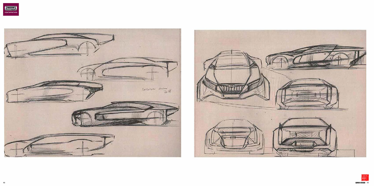 QOROS，Sketch，design sketch，Sports car，
