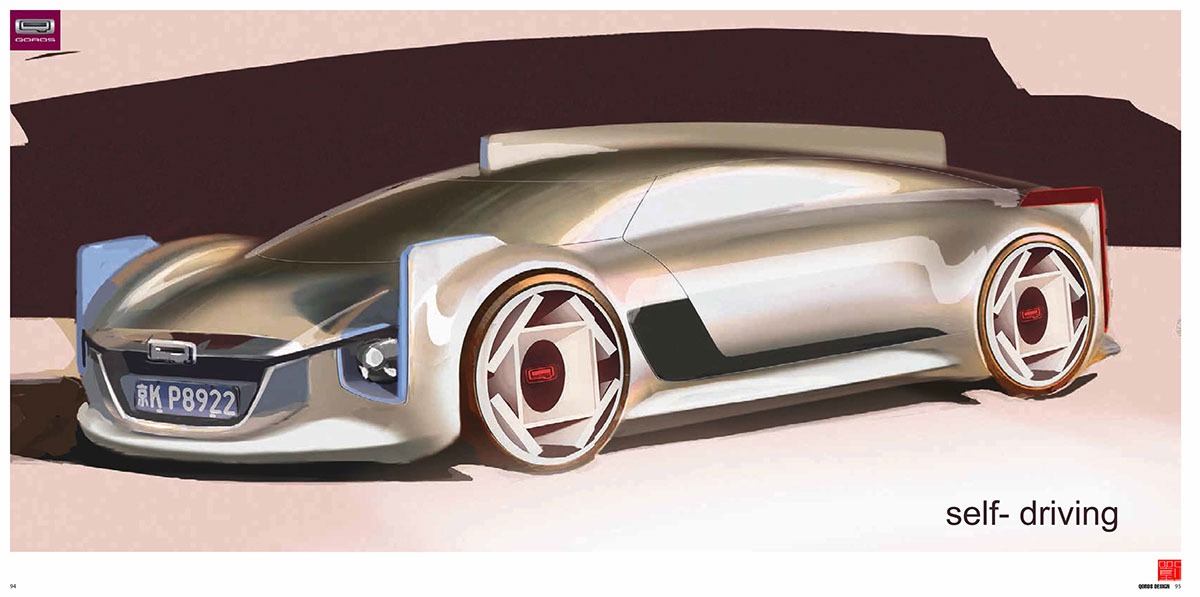 QOROS，Sketch，design sketch，Sports car，